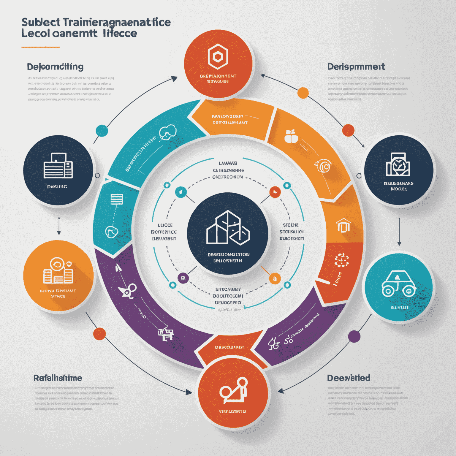 Infografía que muestra el ciclo de vida del entrenamiento de IA, desde la recolección de datos hasta la implementación del modelo, con iconos y flechas que conectan cada etapa